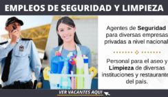 Trabajos en servicios generales en seguridad y limpieza