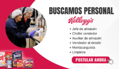 Empresa de cereales Kellogg´s busca personal de Trabajo